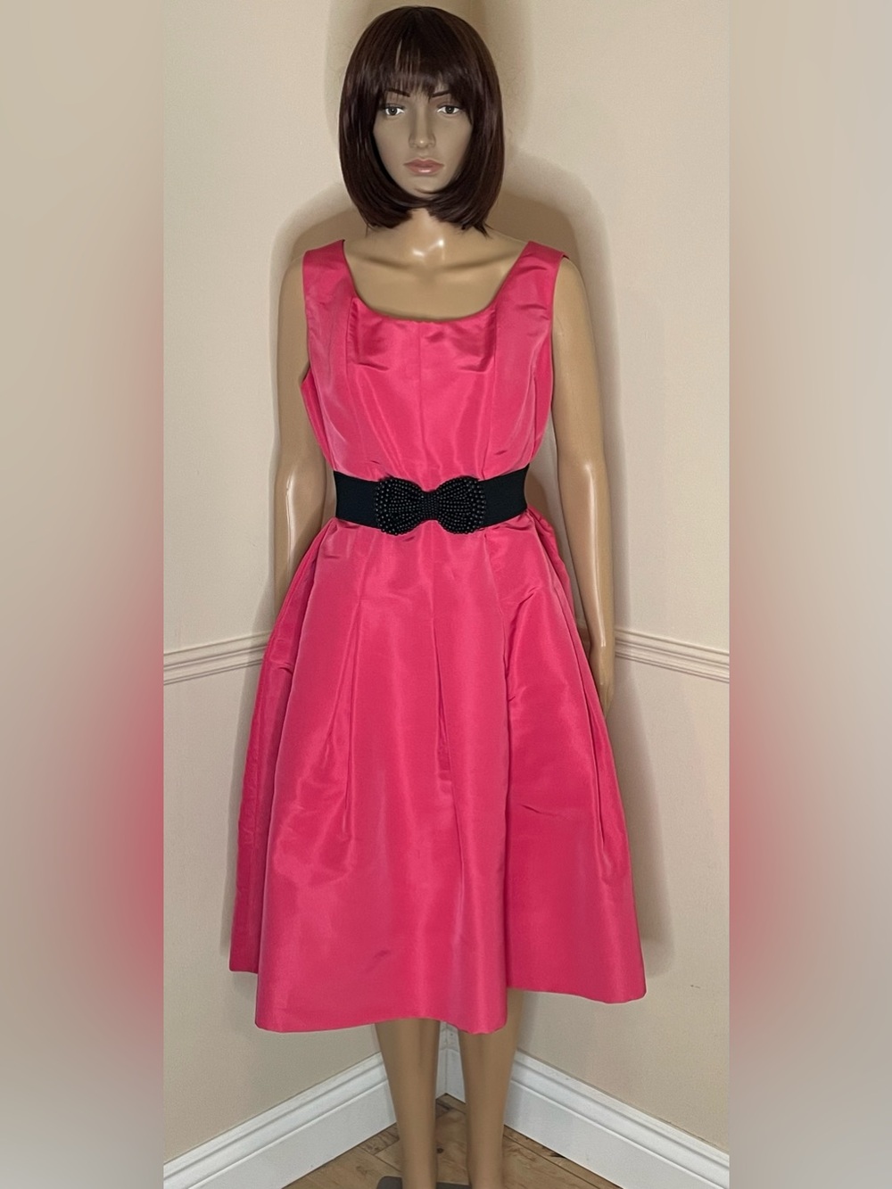 ✨EUC✨ Oscar de la Renta Pink Silk Sleeveless Scoopneck Tent Dress